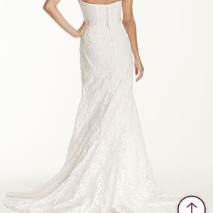 Galina Strapless Lace Gown w/ ribbon detail